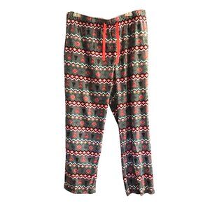 WONDERSHOP- MENS GREY/RED/GREEN ELASTIC WAIST PULLOVER PAJAMA PANTS SIZE X-LARGE